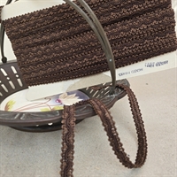 moerkebrunt-possementbaand-ribbon-pyntebaand-silkebaand-boelget-moenster-gammelt-fra-Italien